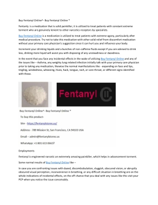 Buy Fentanyl Online^- Buy Fentanyl Online