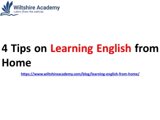 4 Tips on Learning English from Home