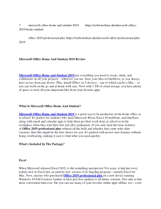 Microsoft Office Home And Student 2019 Review