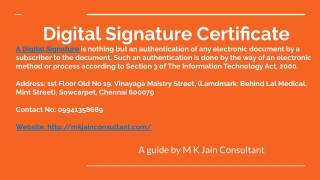 Digital Signature Certificate