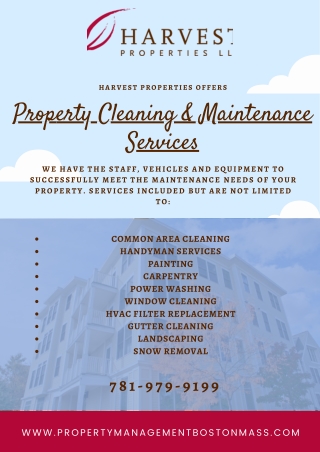 Property Cleaning & Maintenance Services