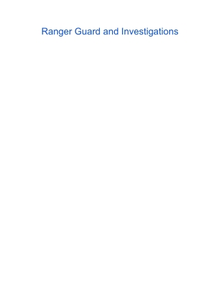 Ranger Guard and Investigations