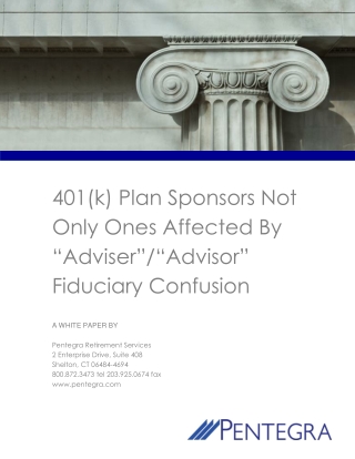 401k Plan Sponsors Not Only Ones Affected by Adviser Advisor Fiduciary Confusion