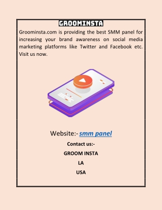 smm panel |Groominsta.com