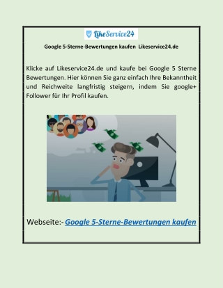 Google 5-Sterne-Bewertungen kaufen | Likeservice24.de