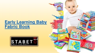 Early Learning Baby Fabric Book