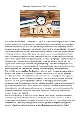 UncoverFinestIndirectTaxConsultants