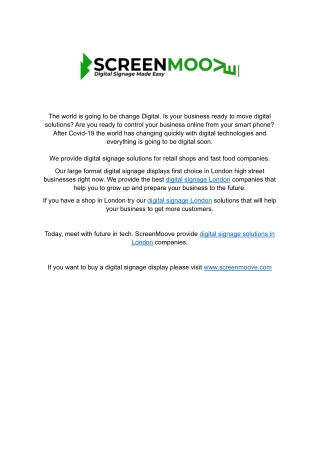 digital signage london