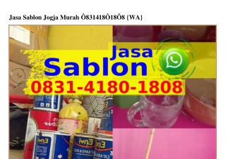 Jasa Sablon Jogja Murah Ö8ᣮ1–418Ö–18Ö8[WA]