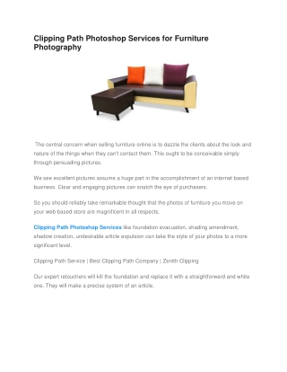 Clipping Path Photoshop Services