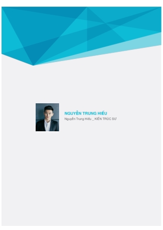 Architecture CV _ Nguyen Trung Hieu _ CV Kiến trúc sư