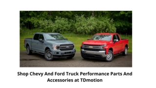 Shop Chevy And Ford Truck Performance Parts And Accessories at TDmotion