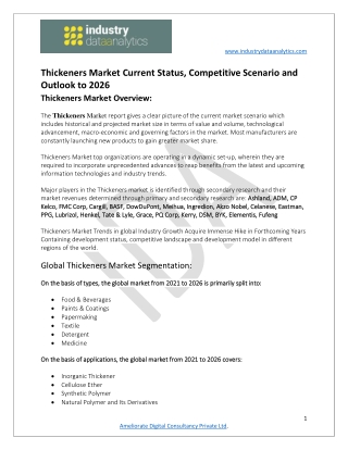 Thickeners Market