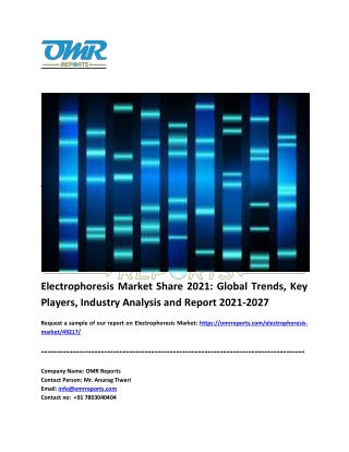 Electrophoresis Market Trends, Research Report, Growth and Forecast 2027