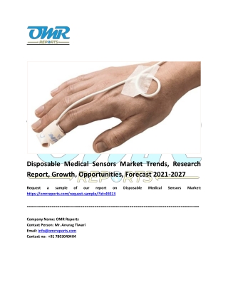 Disposable Medical Sensors Market Industry Analysis and Report 2021-2027