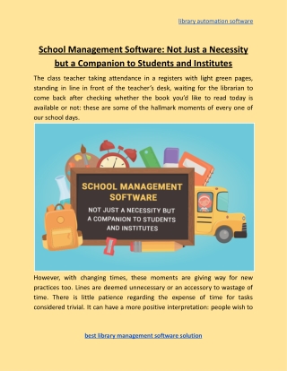 School Management Software_ Not Just a Necessity but a Companion to Students and Institutes