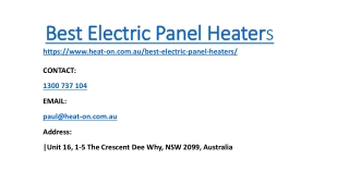 The Hidden Agenda Of Best Electric Panel Heaters.