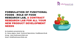 formulation of functional foods | foodresearchlab