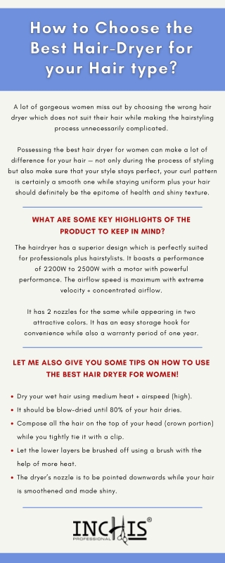How to Choose the Best Hair-Dryer for your Hair type?