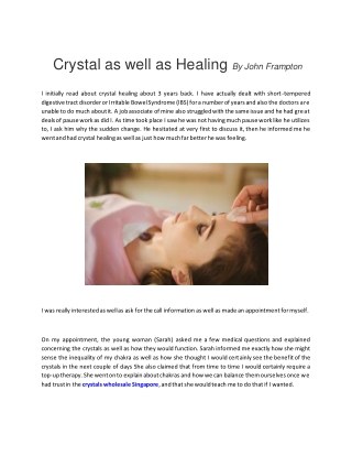 Crystal as well as Healing