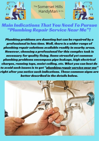 Professional & Fast Plumbing Repair Service Near Me