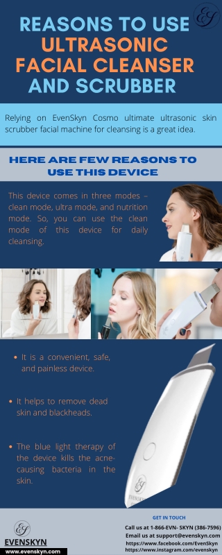 Ultrasonic Facial Cleanser And Scrubber For Daily Face Cleansing