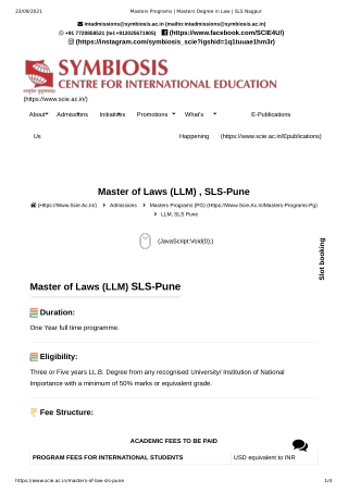 Masters Programs _ Masters Degree in Law _ SLS Nagpur