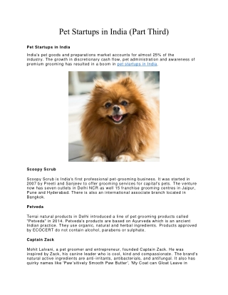 Pet Startups in India (Part Third)