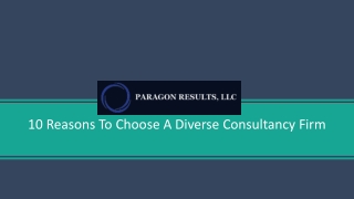 10 Reasons To Choose A Diverse Consultancy Firm