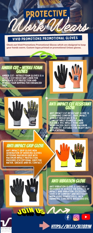 Printed Workwear Gloves | Promotional Unisex Gloves Australia