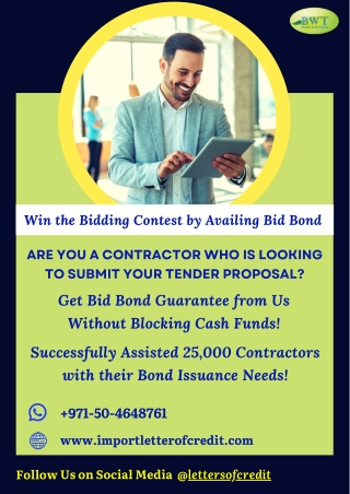 Bid Bond Guarantee – International Bank Guarantee Providers in Dubai