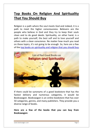 Top Books On Religion And Spirituality That You Should Buy