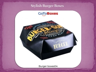 Stylish Burger Boxes