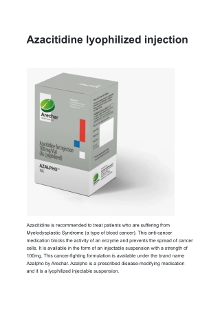 Azacitidine lyophilized injection (1)