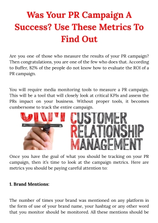Was Your PR Campaign A Success_ Use These Metrics To Find Out
