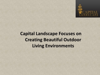 Capital Landscape Focuses on Creating Beautiful Outdoor Living Environments