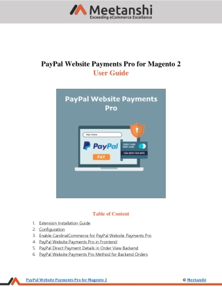 Magento 2 PayPal Website Payments Pro