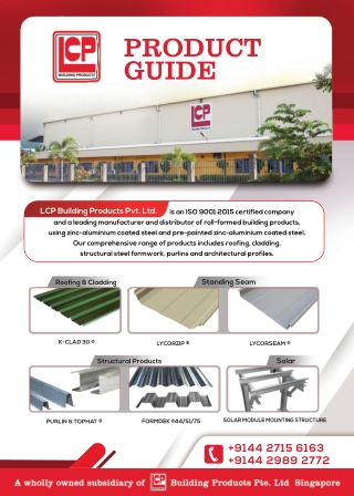 LCP Product Guide |LCP Building Products PVT LTD