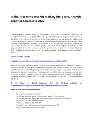 Global Pregnancy Test Kits Market