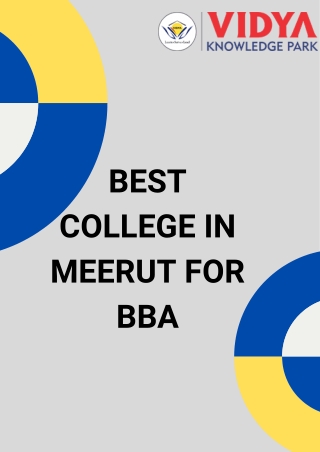 best college in meerut for bba