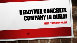 Readymix Concrete Company in Dubai