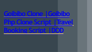 Best Readymade Goibibo Clone Script - DOD IT Solutions