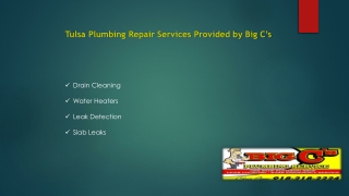 Get Perfect Tulsa Plumbing Services with Big C’s Plumbing