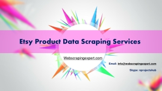 Etsy Product Data Scraping Services 