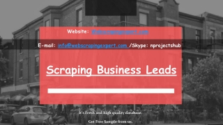 Scraping Business Leads