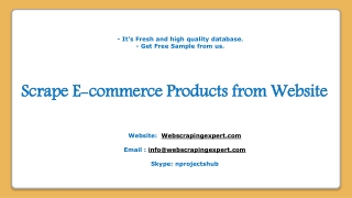 Scrape E-commerce Products from Website
