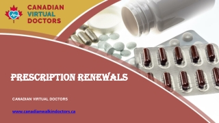 Get Prescription Renewal From Canadian Virtual Doctors