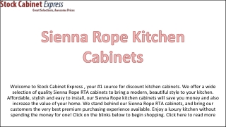 Sienne Rope Kitchen Cabinets