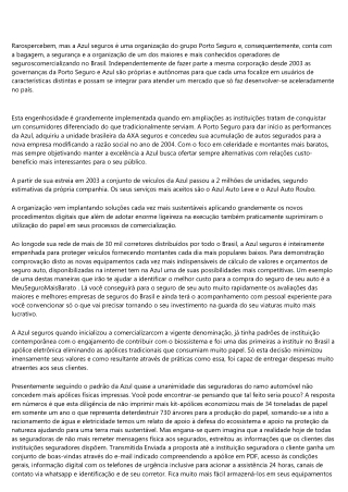A ESTRATÉGIA POR TRÁS DA AZUL SEGUROS.