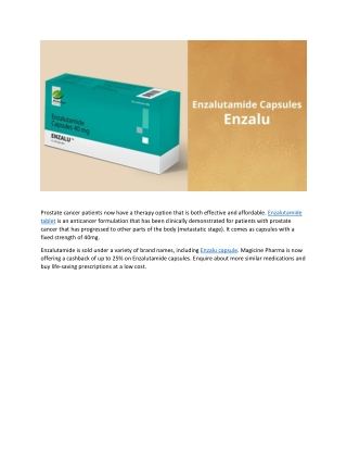 Enzalutamide tablet